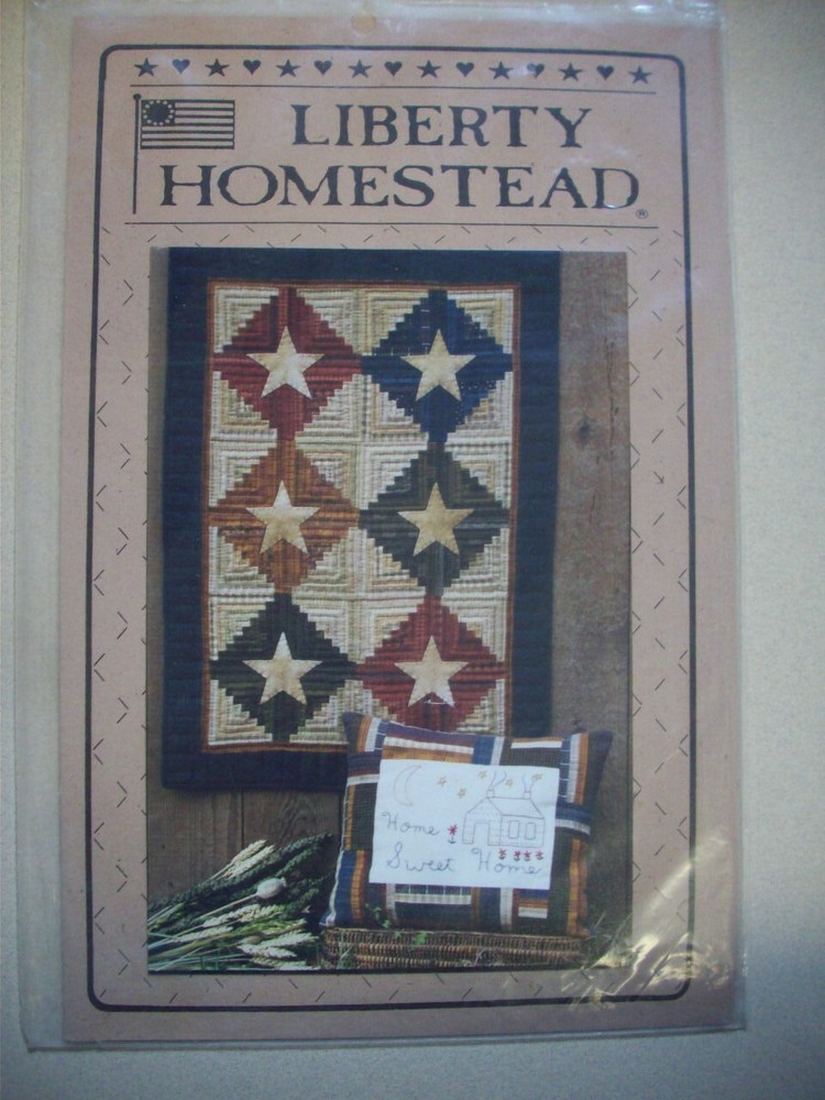 Home Sweet Home stars primitive patchwork Quilt pattern