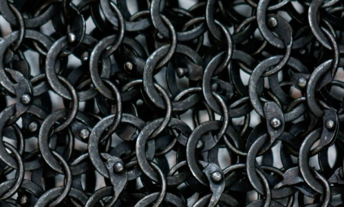 9MM Black Chainmail Sheet Round Riveted Flat Washer /Solid Rings X-mas Gift