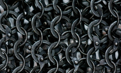 9MM Black Chainmail Sheet Round Riveted Flat Washer /Solid Rings X-mas Gift