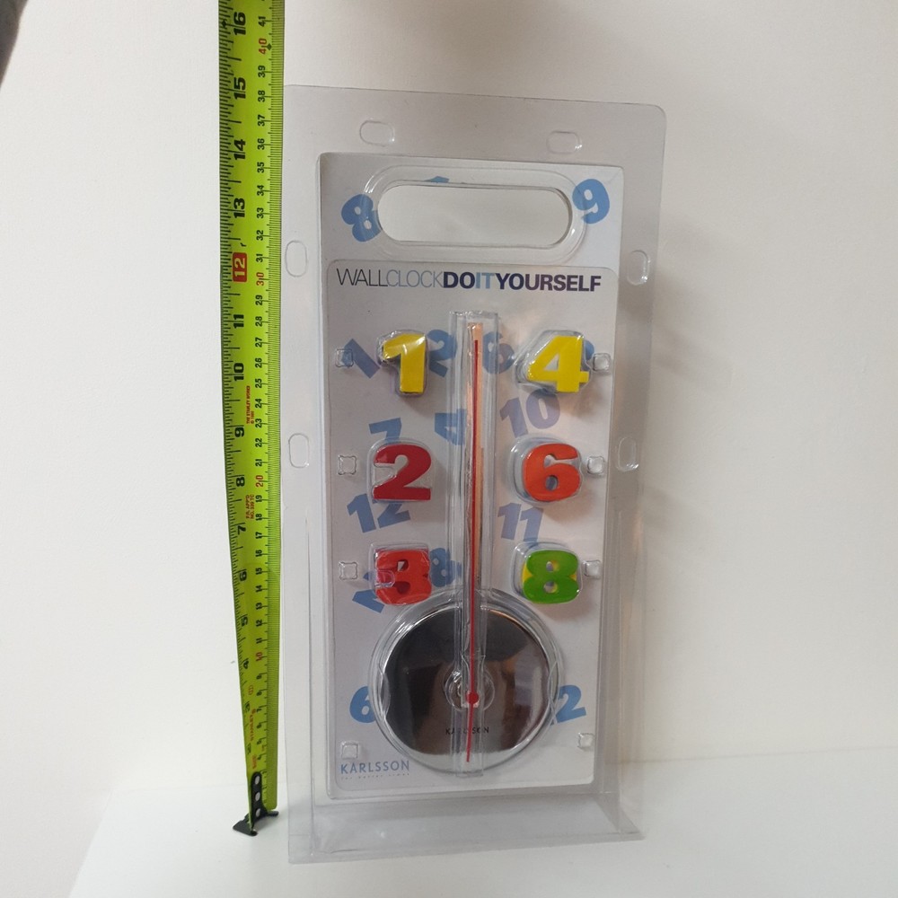 Karlsson DIY Numbers Wall Clock Multicolour Do It Yourself - Retro Decor