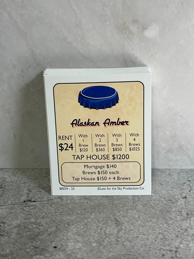 BrewOpoly Board Game v2 - Replacement Deed cards