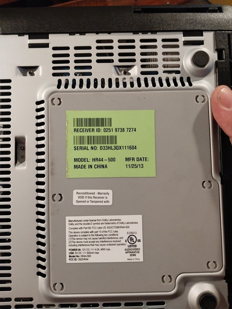 DirecTV HR44-500 Receiver with Power Supply