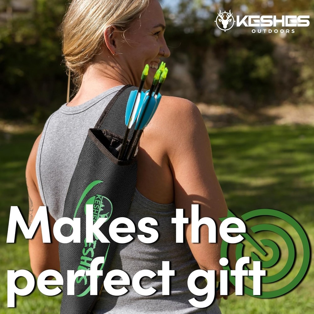 Adjustable Archery Quiver with Shoulder Strap - Perfect for Hunting & Practice