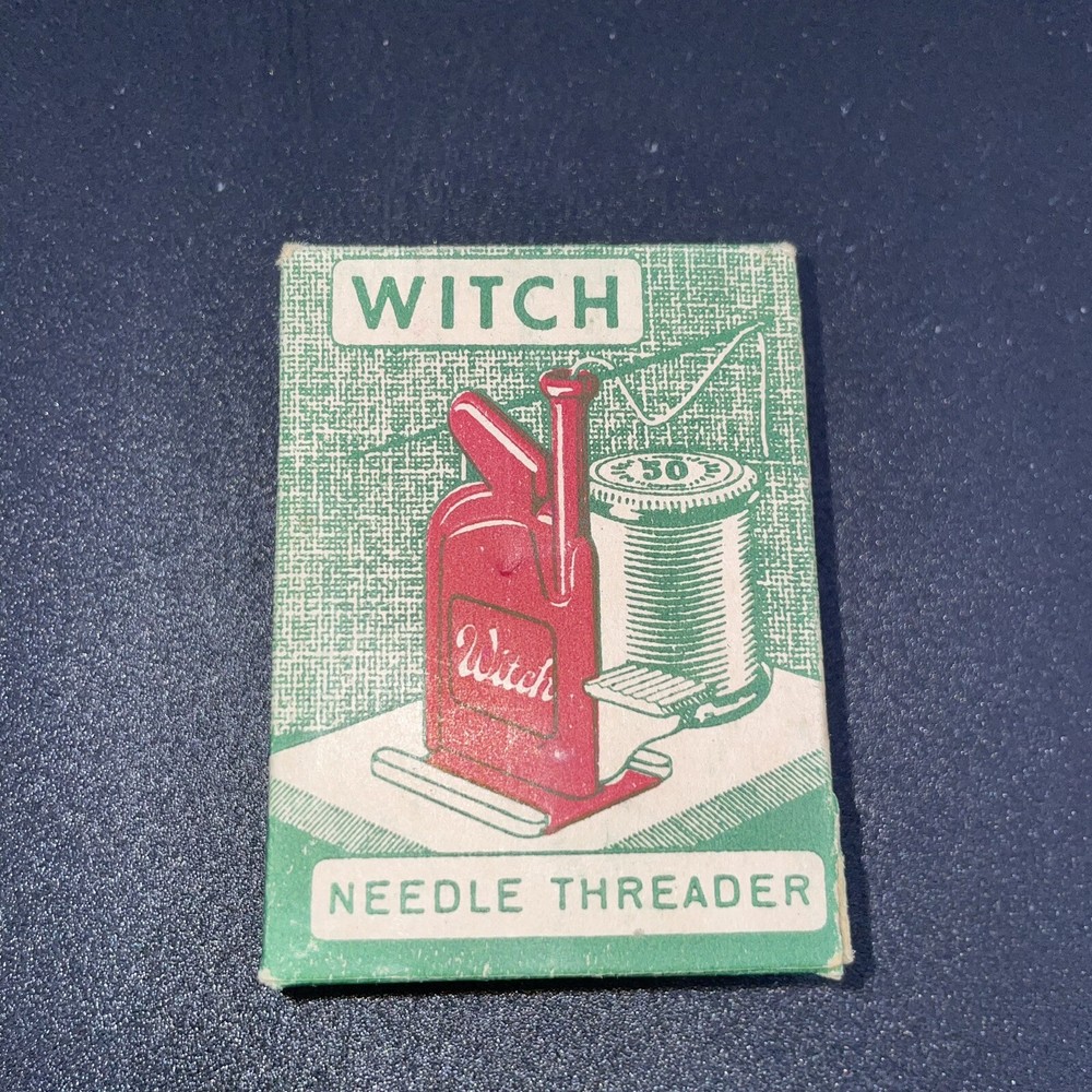 Witch Automatic Needle Threader Box & Instructions Western Germany Vintage NOS