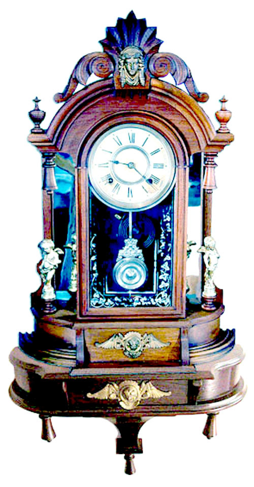 Solid Oak Wall Display Bracket Shelf for Ansonia Mirror Side Mantle Clock