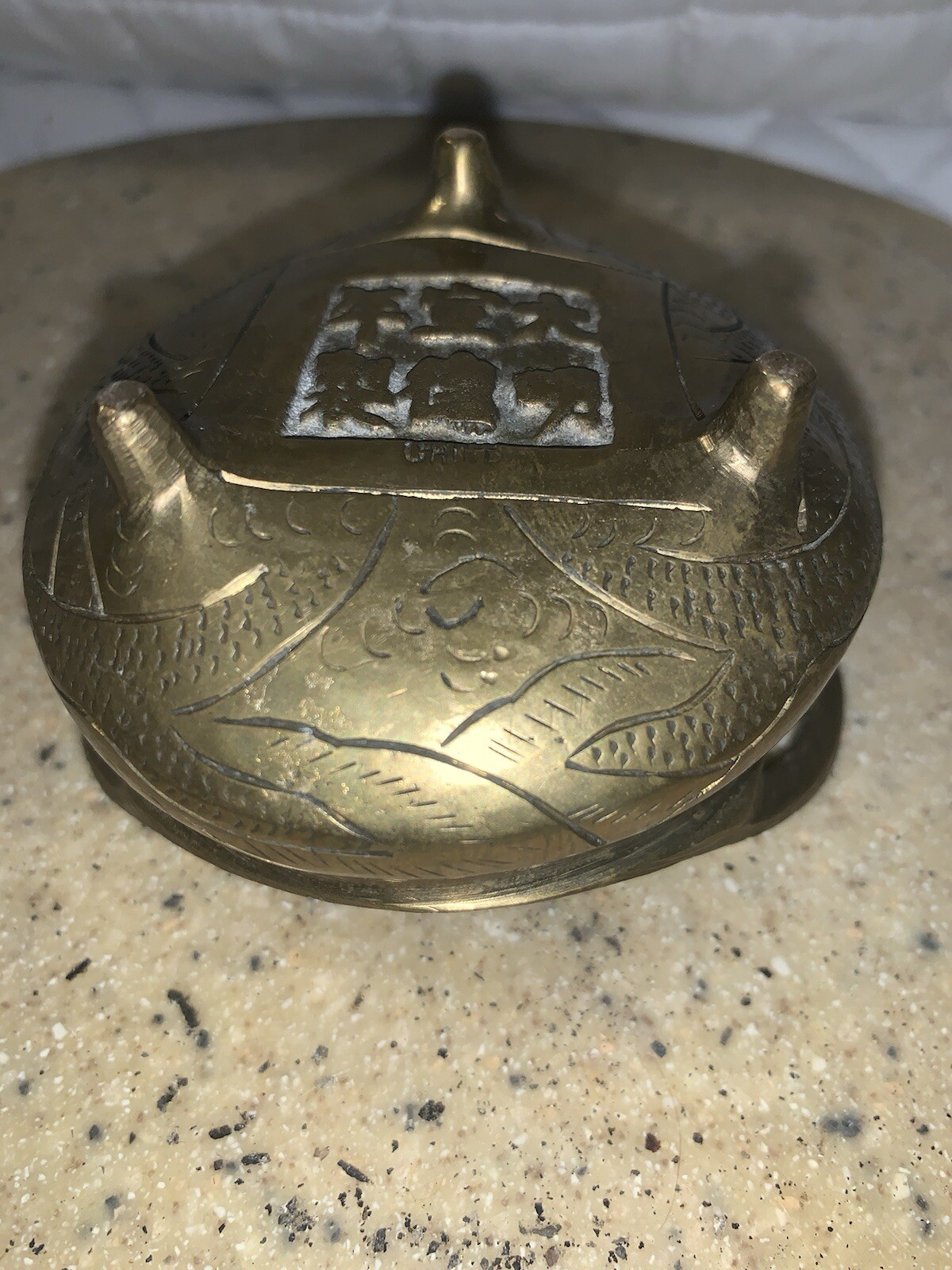 Vtg Chinese Small Brass Censer Tripod Incense Burner Xuande Reign 6 Hallmarks