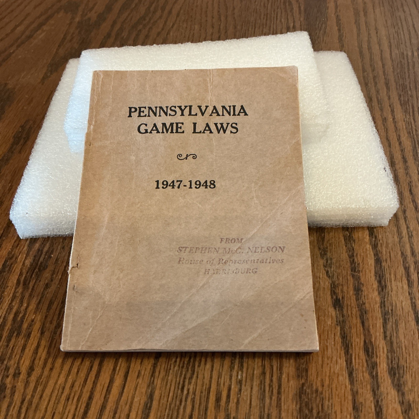 Vintage 1947-48 Pennsylvania Game Laws,used condition