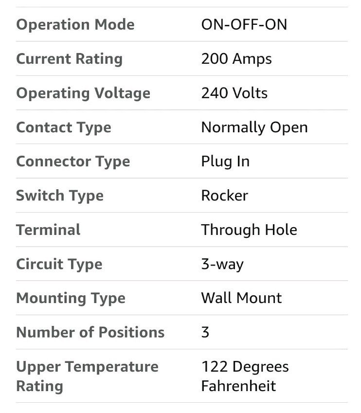 Upgraded 200 Amp Generator Transfer Switch, Manual Transfer Switch 2 Pole 4 Wire
