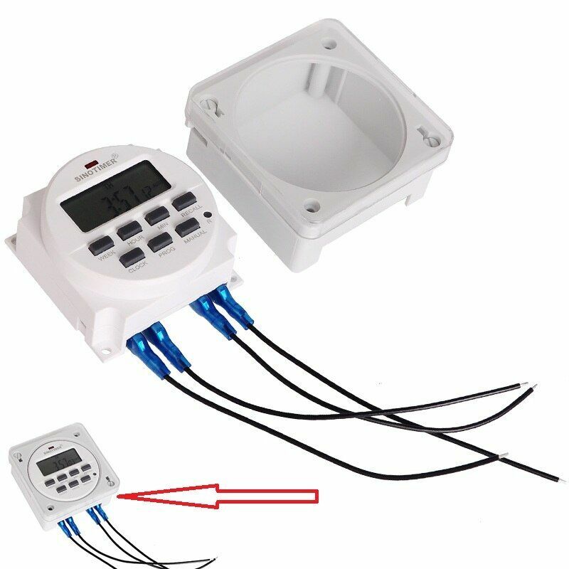 Timer Switch 6V DC 7 Days Programmable LCD Display Battery Time Relay Clock