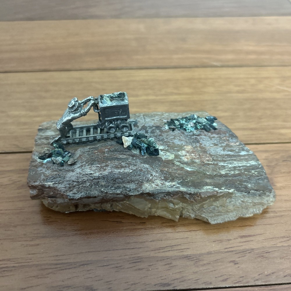 Gem Mining Pewter Paperweight