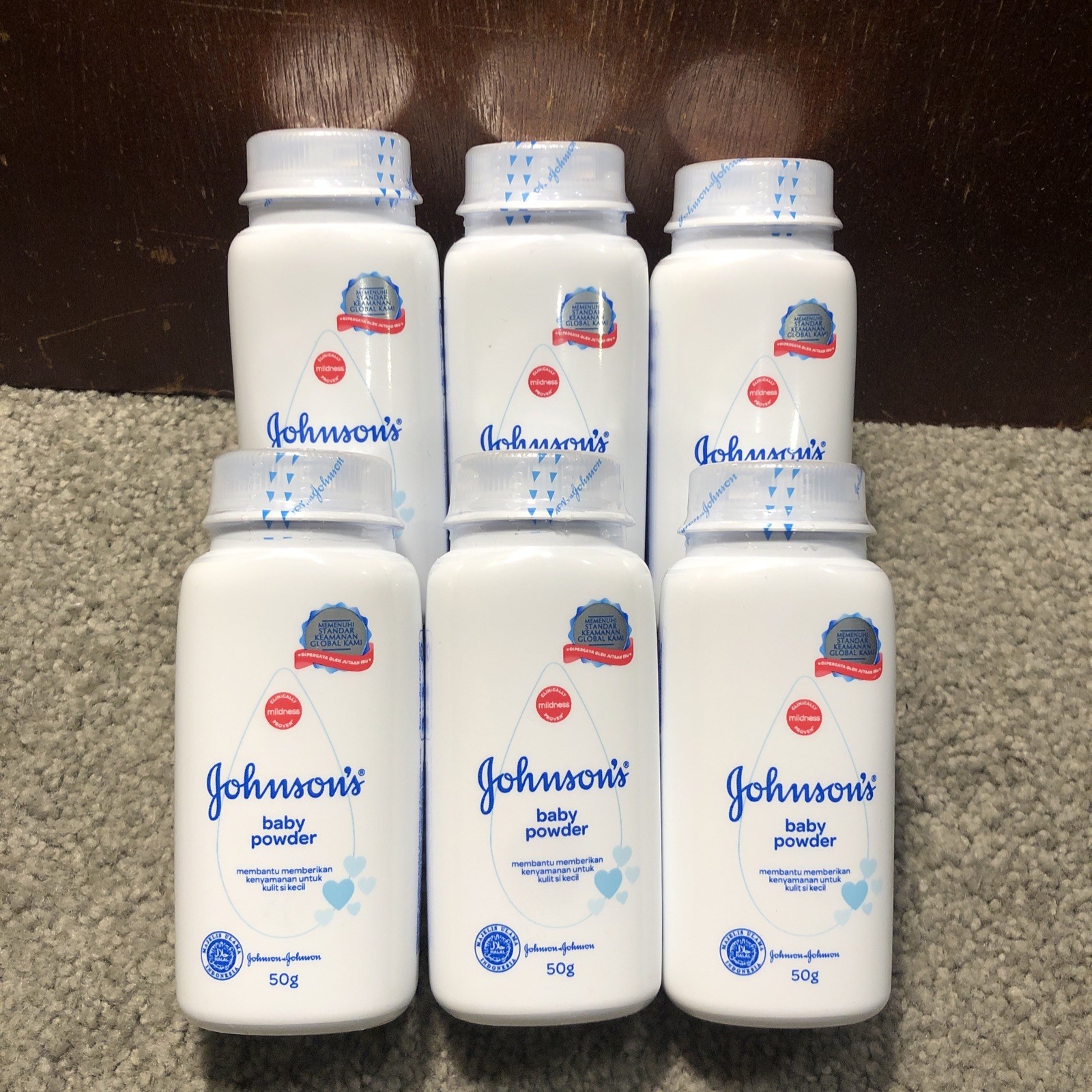 EXP 11/25 - X6 MINI Johnson's Baby Powder Silky Soft Skin W/ Talc 1.8oz (50g)