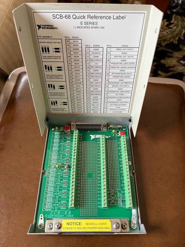 NATIONAL INSTRUMENTS SCB-68 Shielded Breakout Box Model 182469C-01