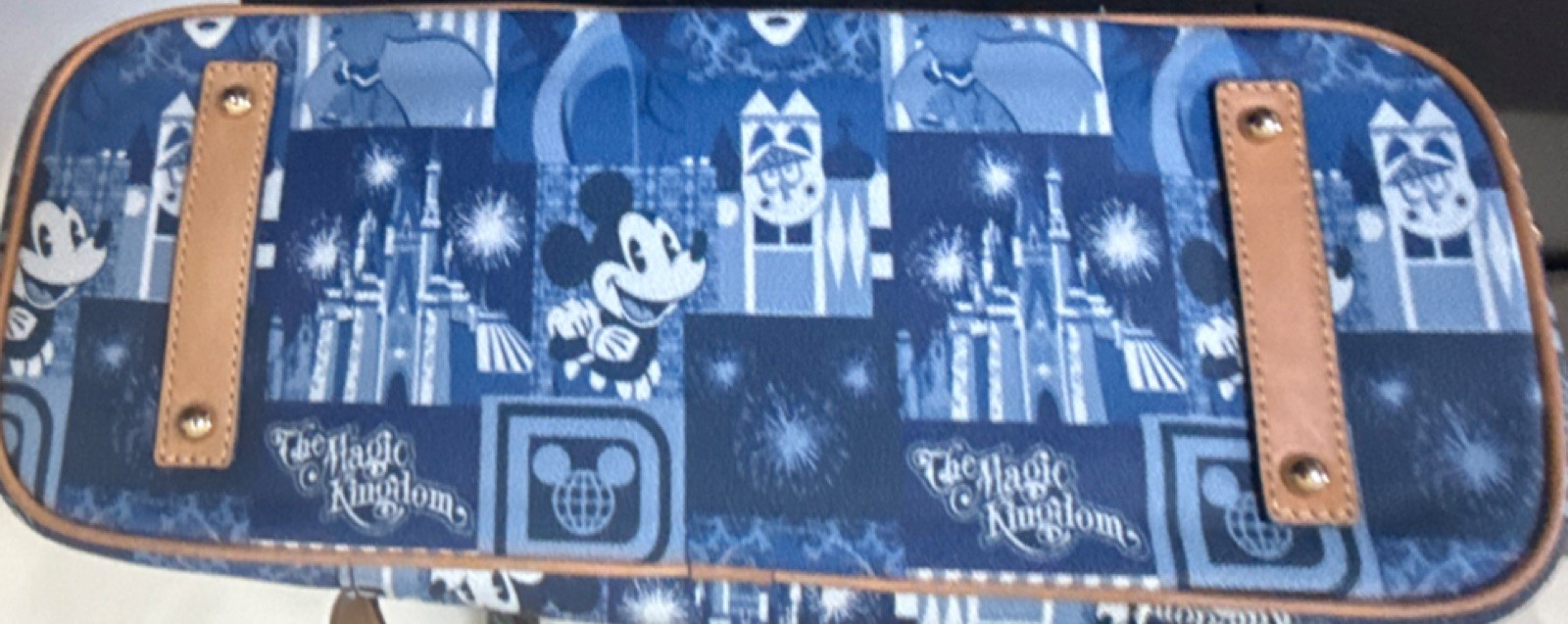 Dooney & Bourke Disney Large Blue Shoulder Bag Mickey Mouse Castle