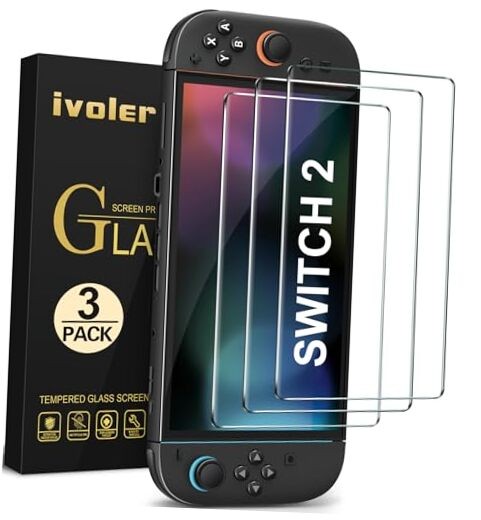 3-Pack Screen Protector Tempered Glass for Nintendo Switch 2 Model 2025,