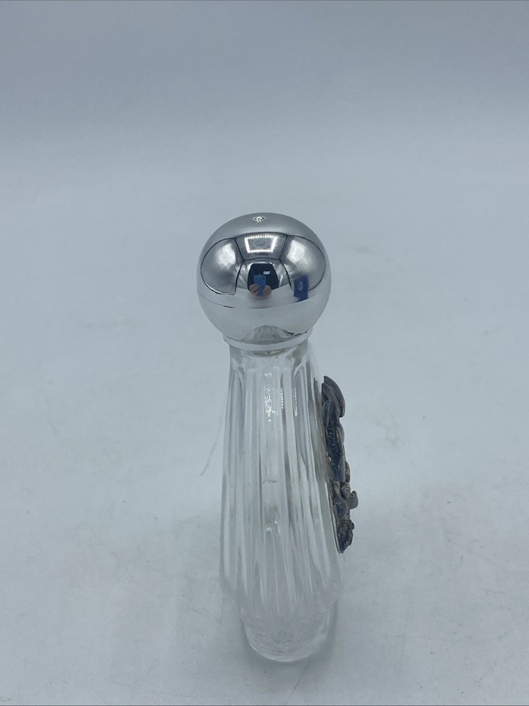 Silver Scenes Glass Perfume Bottle Boxed