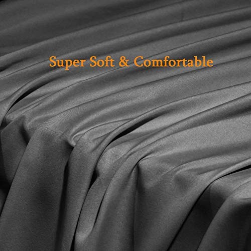 Bed Sheet Set Super Soft Microfiber 1800 Thread Count Luxury Queen Dark Grey
