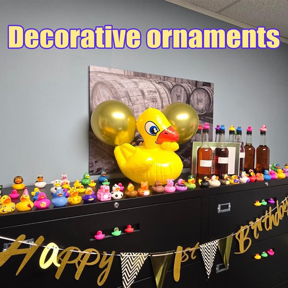 LINICE 30 Pcs Rubber Ducks, Random Assortment Ducks Bulk, Small, Multicolor