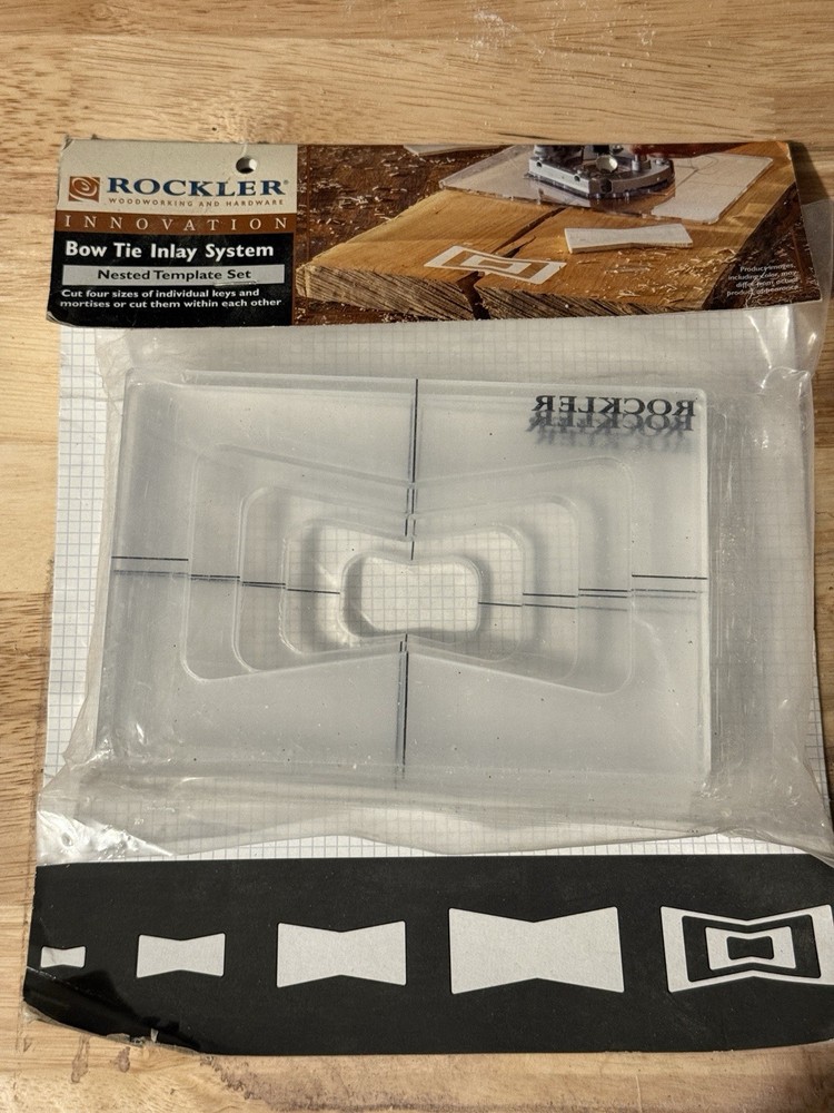 Rockler Bow Tie Inlay System Nested Template Set - 4 Templates