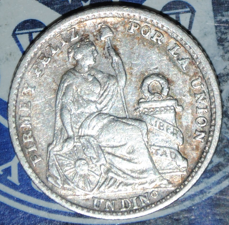 Peru 1 Dinero 1908 {{{B314
