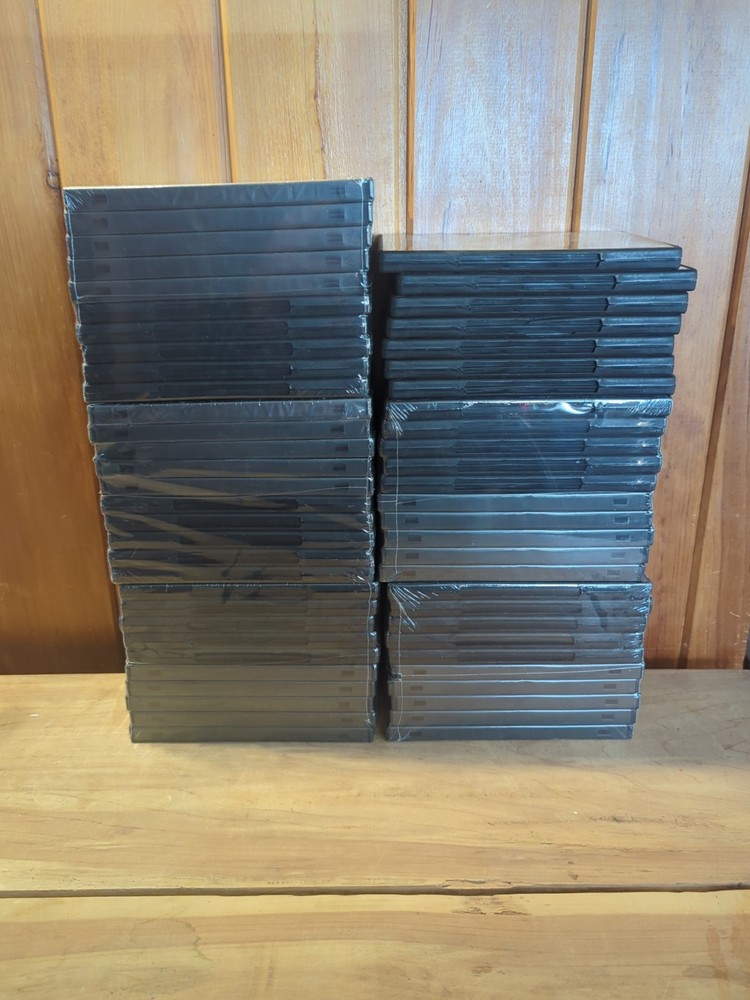 58 New Maxtek 4 Disc DVD Replacement Case Glossy Black