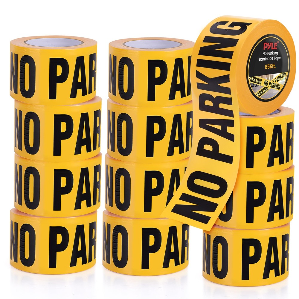 Pyle "No Parking Caution Tape Yellow" - 12 pc