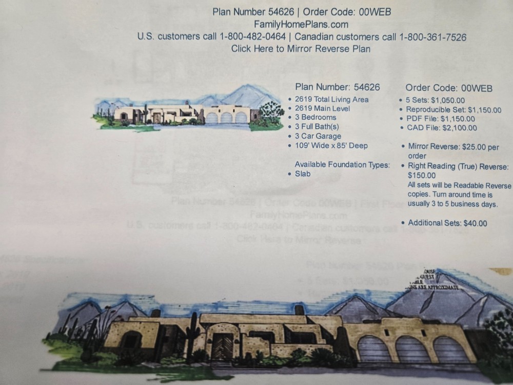 Custom Architectural House Plans Designs Services