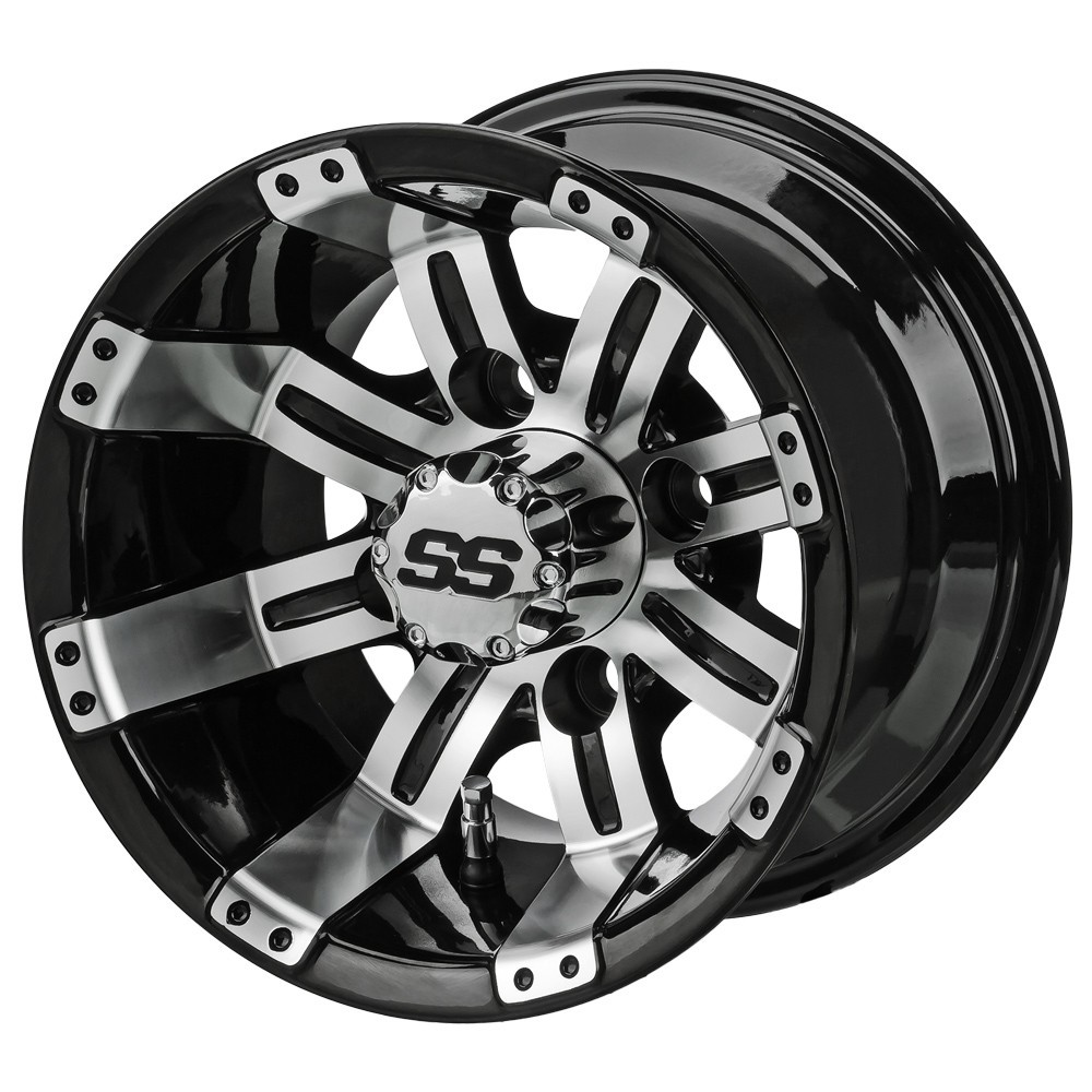 (4) 22x11.00-10 Sierra Sport Tires on 10x7 Black/Machined Tempest Wheels