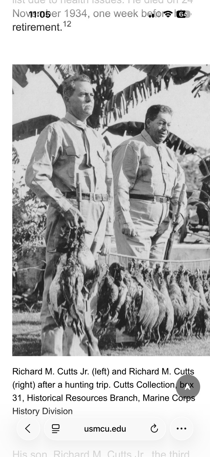 Post WW1 USMC Rare General Lejeune Headquarters Bulletin Document 1926