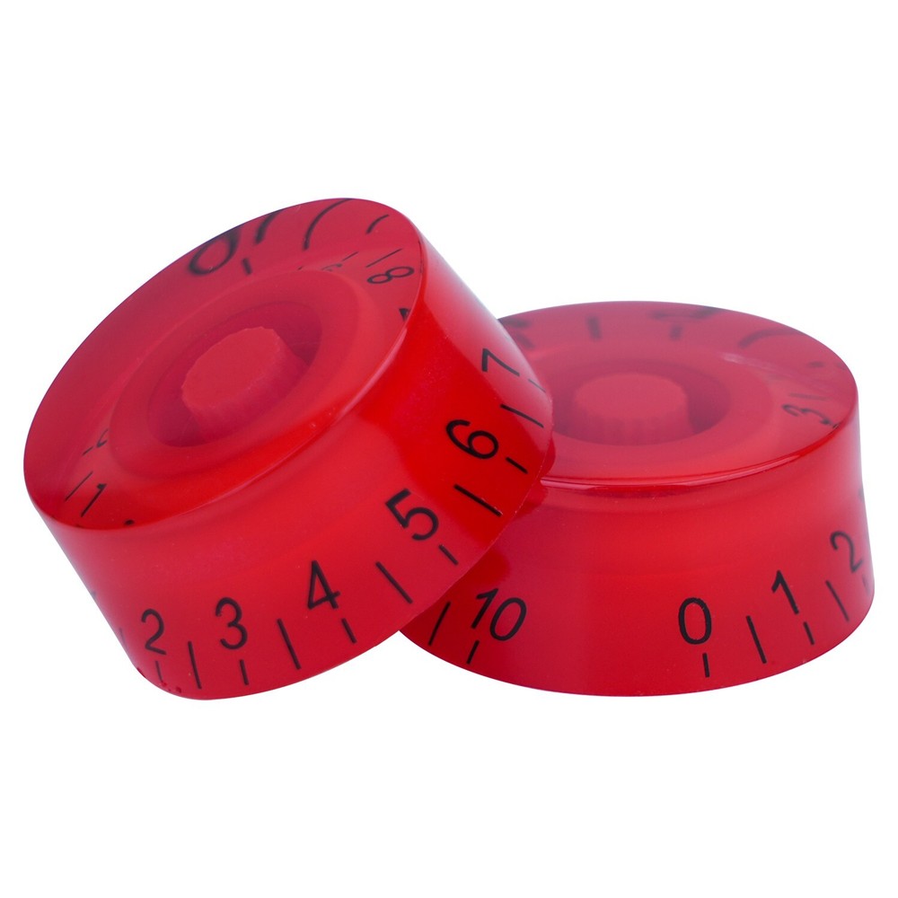 4x Red Electric Bass Guitar Knobs Speed Volume Control Knobs For LP SG Guitar