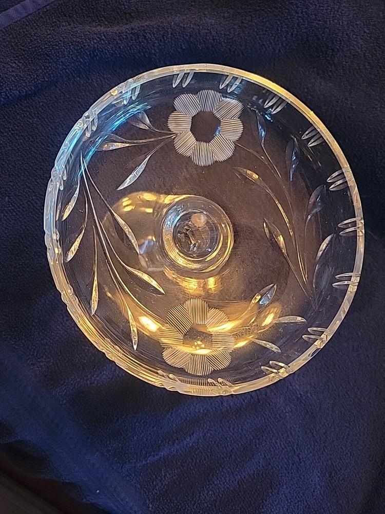 Vtg. Crystal Candy Dish.
