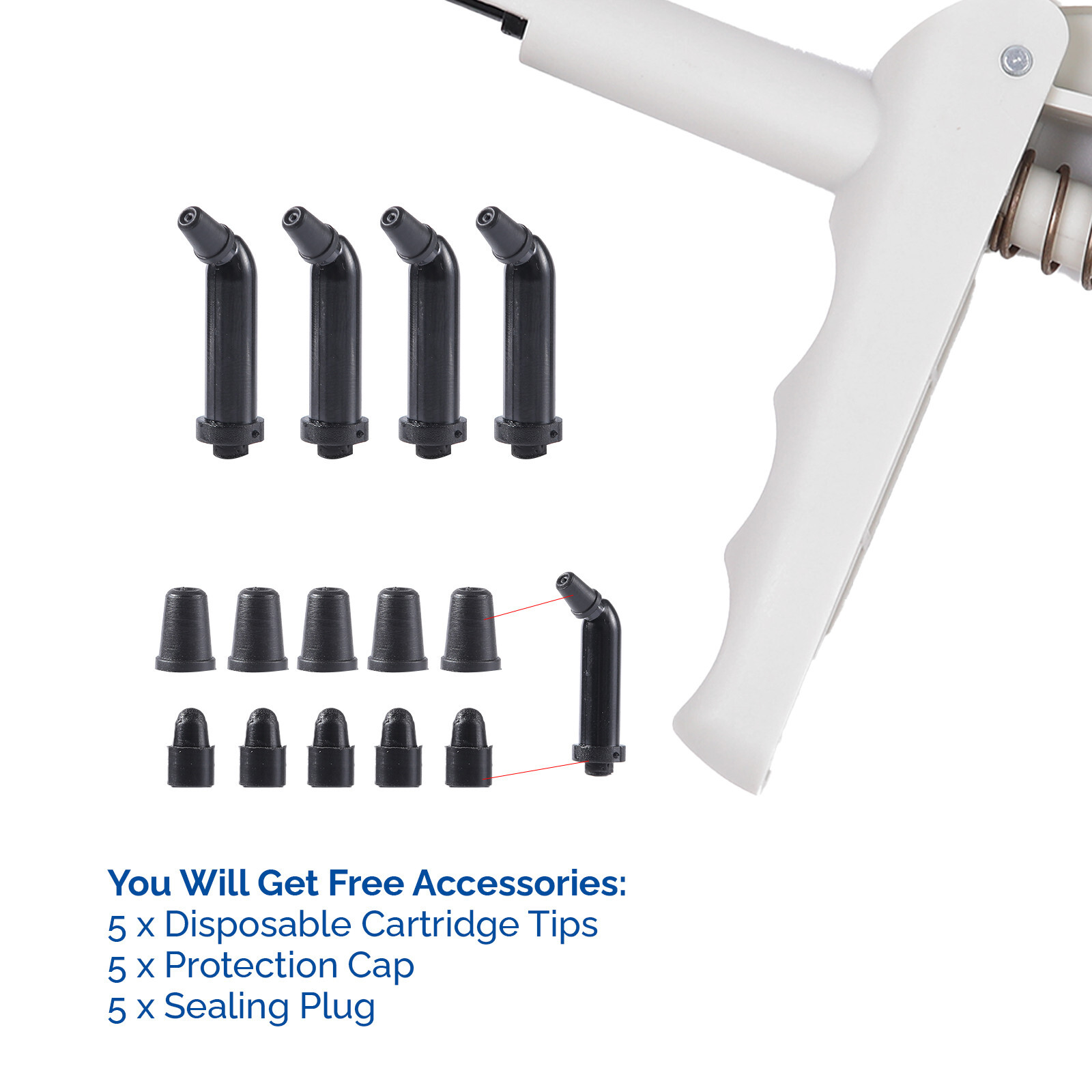 Dental Composite Gun Syringe Dispenser Delivery Gun Applicator Autoclavable