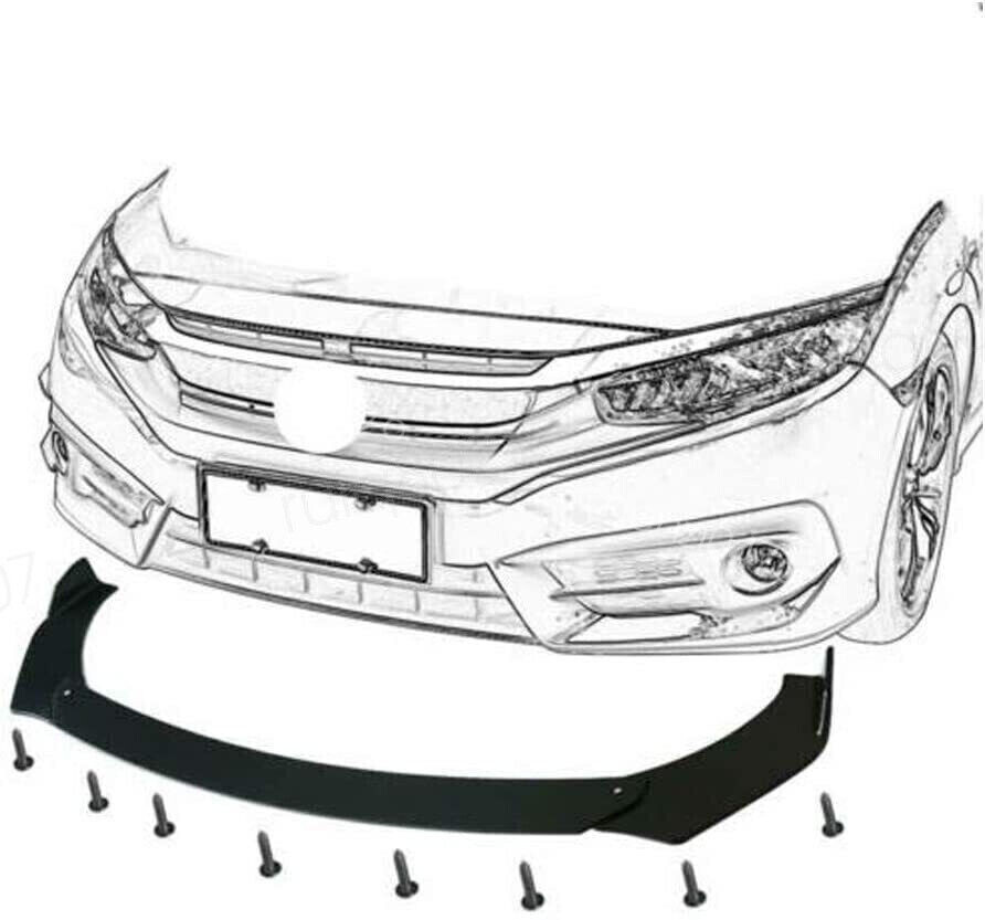 Front Bumper Lower Lip+Rear Diffuser+29" Side Skirts For Ford Focus 12-14