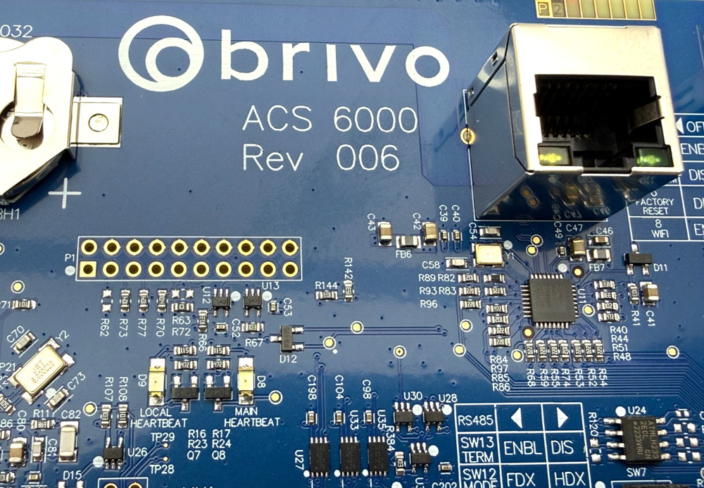 Brivo ACS6000-MBE Rev 006 Two-Reader Ethernet Control Board (Board Only) Access