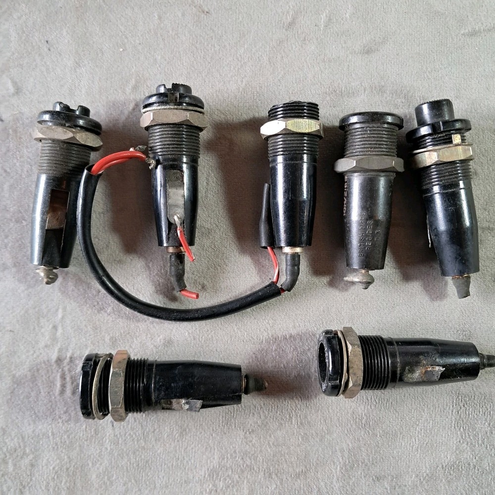 Vintage M.E.S. Panel Lamp & Panel Fuse Bundle. Untested. Salvaged/Spare/Repair