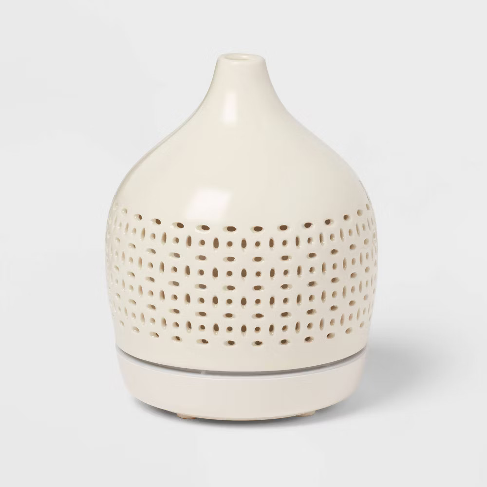White Ceramic Cutout 300ml Large Diffuser - Threshold