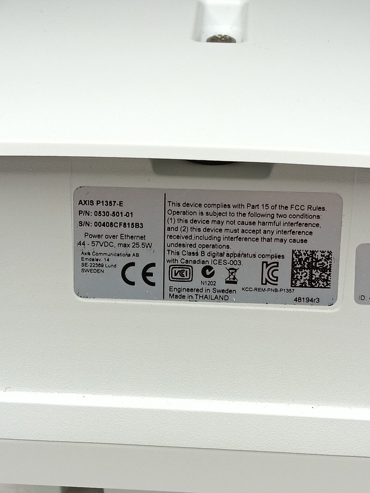 Axis P1357-E 0530-001 Network Camera