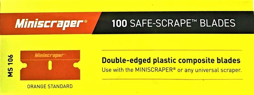 MINISCRAPER® Plastic Razor Blades 100 Pak, Double Edged 200 Edges®
