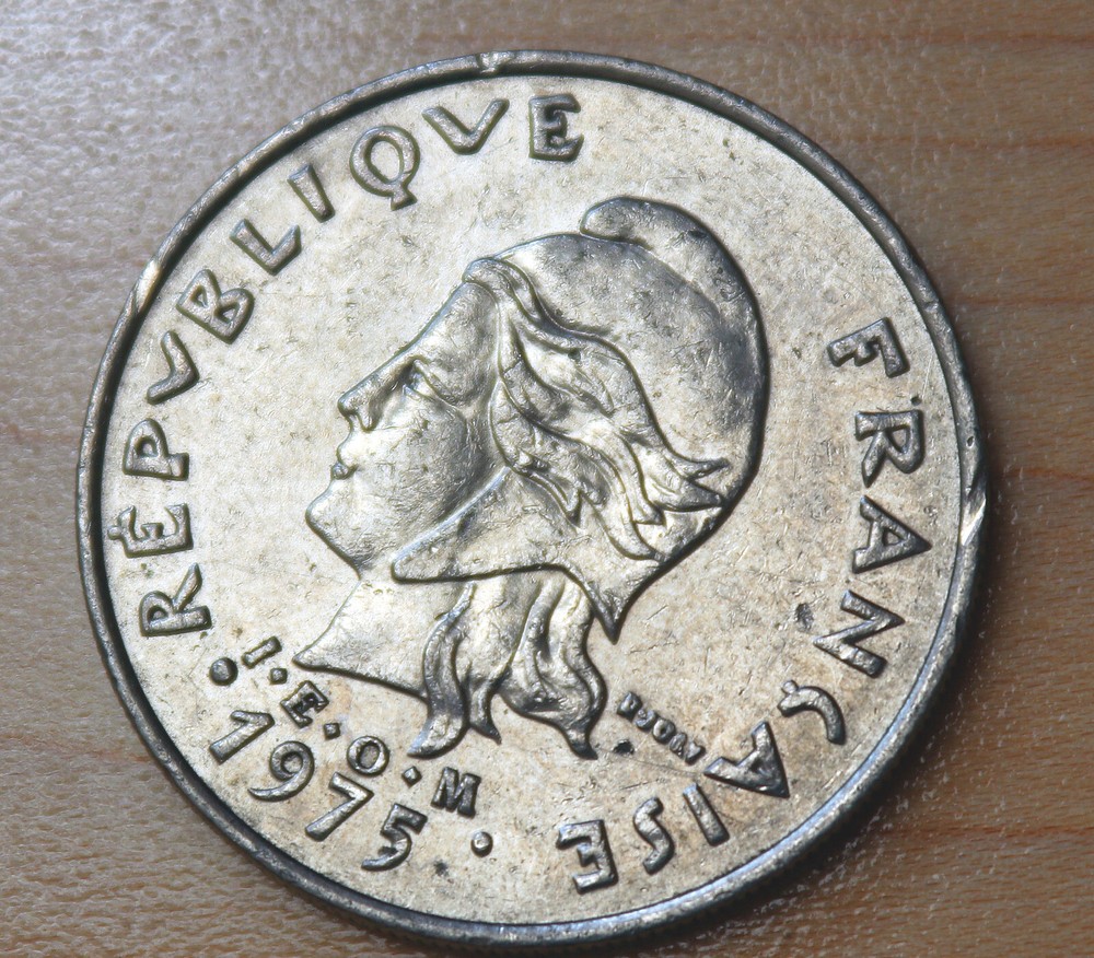 1975 French Polynesia 20 Francs