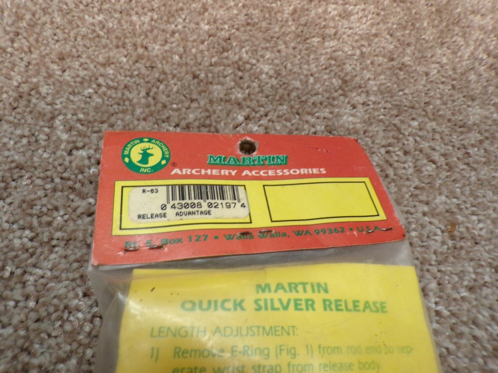 Vintage Martin Archery R-63 Quick Silver Trigger Release Advantage Camo NOS