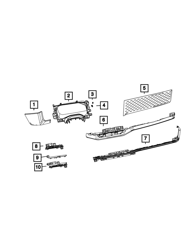 Genuine Mopar Instrument Panel Bezel 7LS29DX8AC