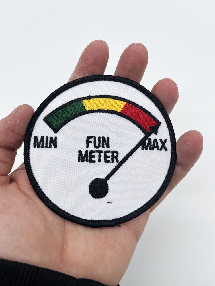 Fun Meter Patch – Hook and Loop Backing, 3.5 in