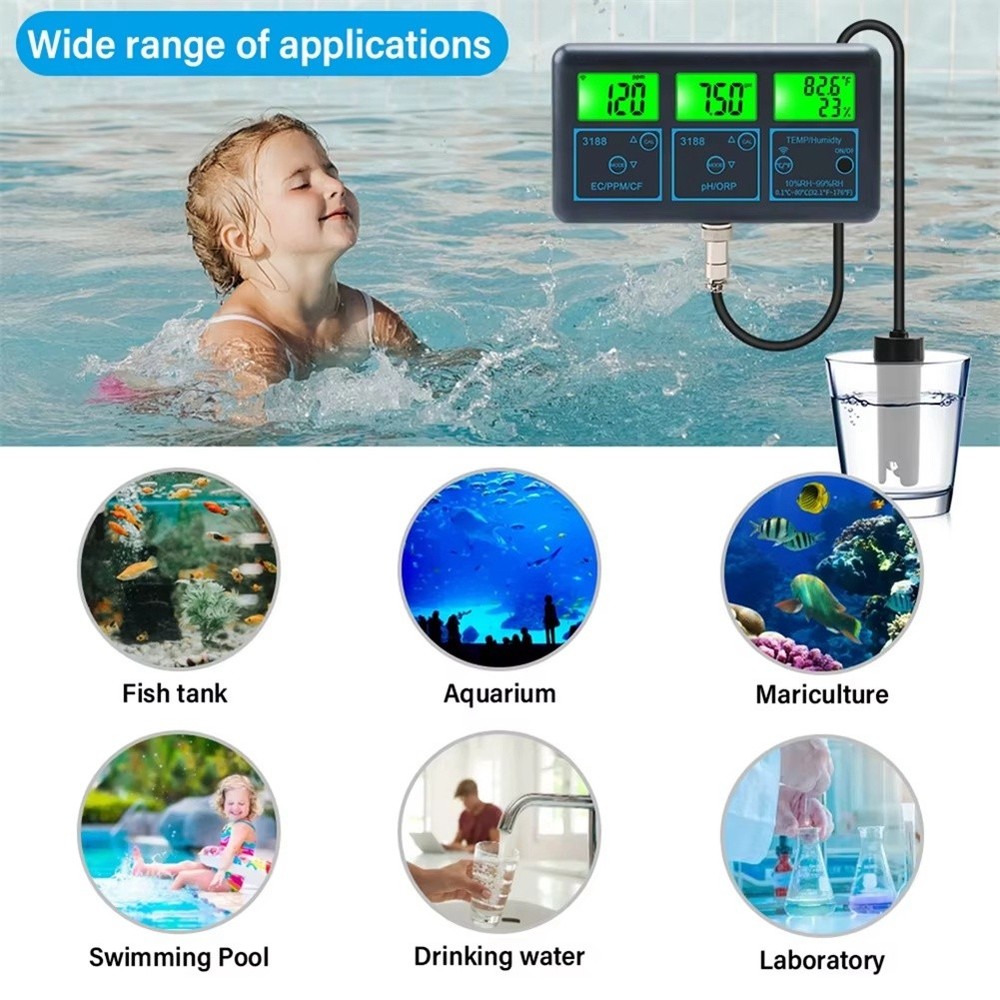 Tuya WiFi 7 In1 Water Quality Tester Multi-Parameter Water Analyzer4851