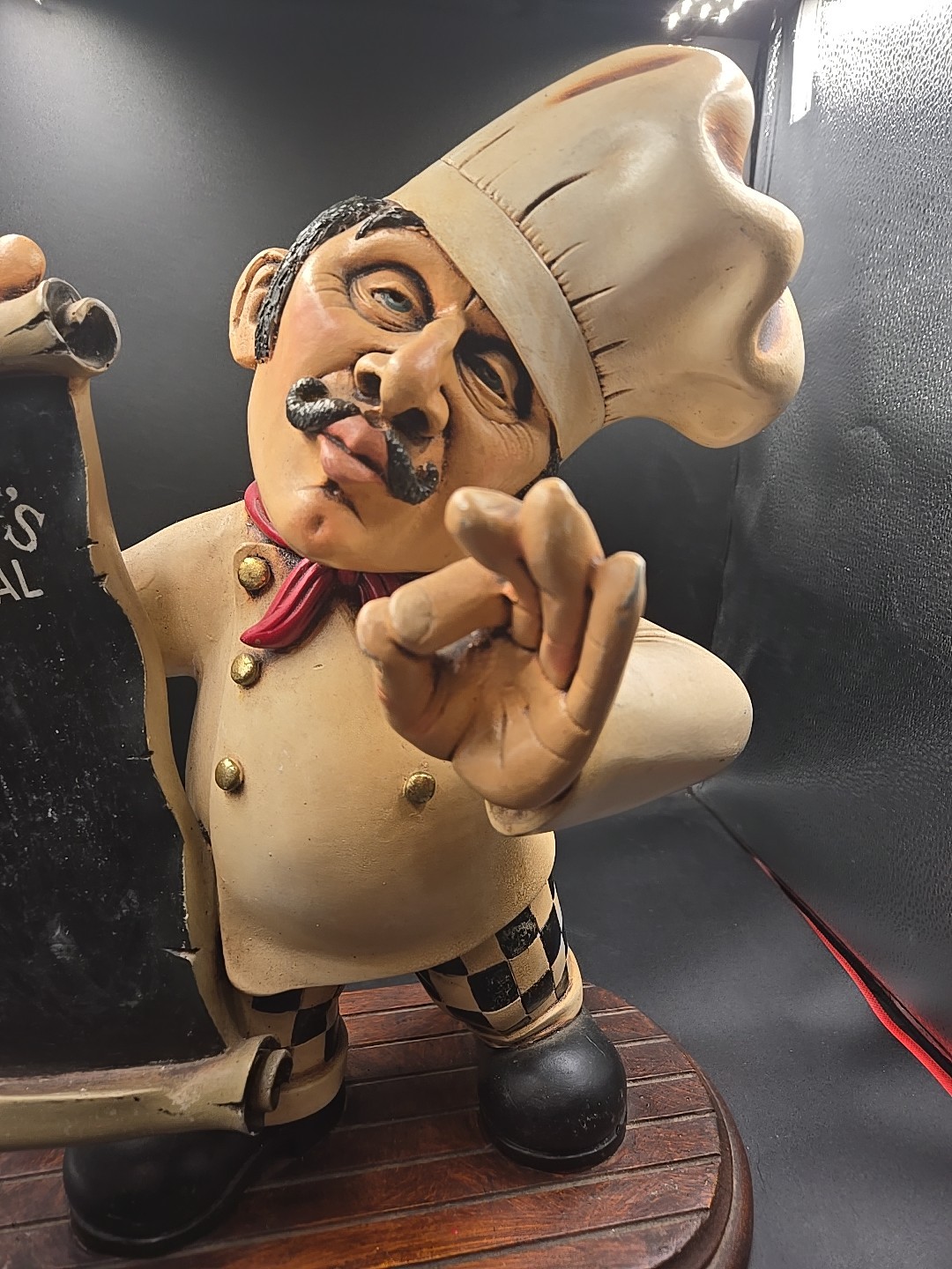 Peter Mook Pastry Cook Menu Display Chalkboard Restaurant Decor 18 inches Tall