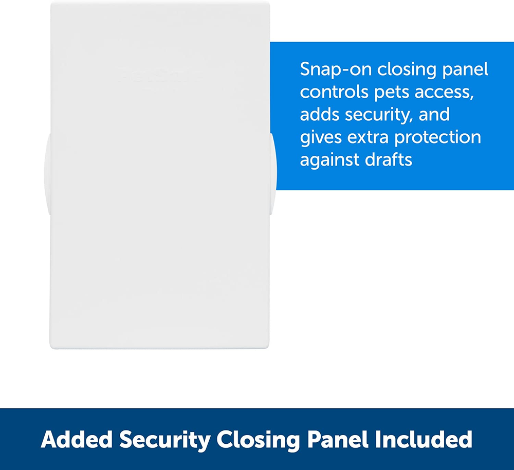 Dog Door Medium Large DIY Installation Closing Panel Durable Adjustable Flap