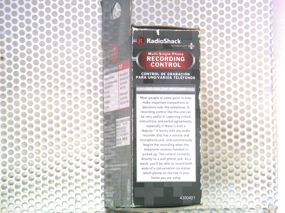 RadioShack Multi/Single Phone Recording Control 4300421