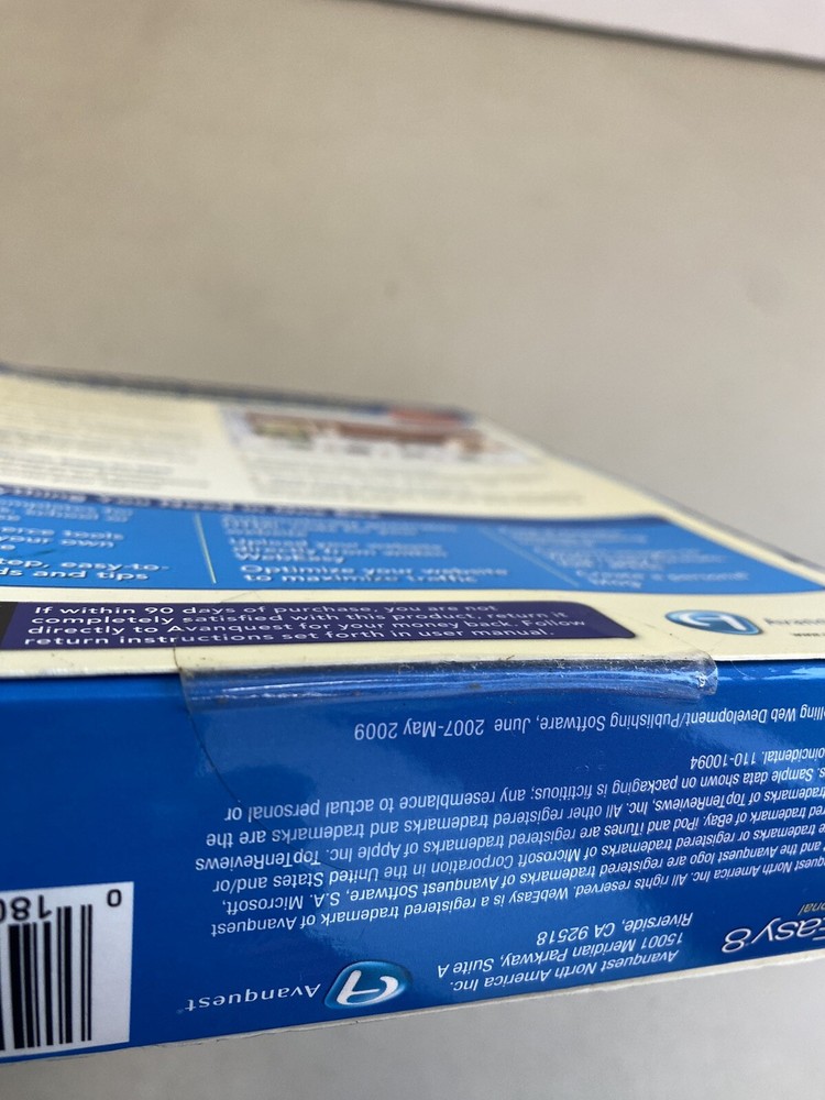 Avanquest WebEasy 8 Professional - Full Version for Windows. Sealed