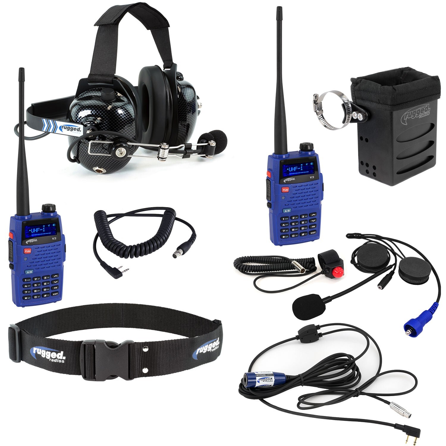 Affordable Circle Track Driver/Crew Radio Communications Racing Kit Electronics