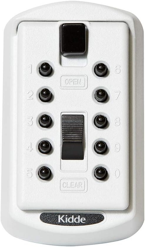 Kidde Key Safe Lock Box White Pushbutton Combination New #001413