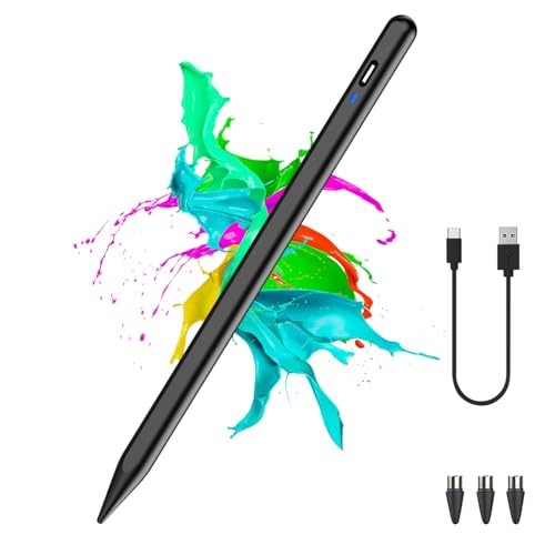 Stylus Pen for Android, POM Tip Tablet Pencil for iOS/Android,Rechargeable