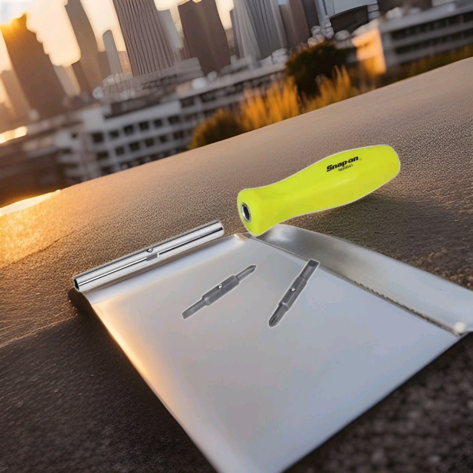 Snap on tools Reversible screwdriver 4 Pcs set 4 Bits Flat Philips SDDD41 HIVIS!